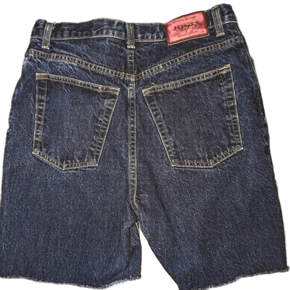 Jones Sport 10 M Jean Cut Off Shorts High-Waisted Medium Blue Jean Heavy denim - Picture 6 of 11